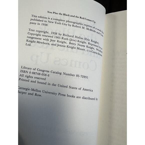 You Play The Black and Red Comes Up Richard Hallas - Picture 4 of 5